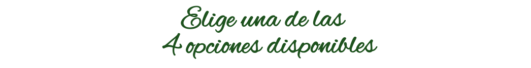 Elige una de las4 opciones disponibles